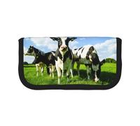 BYwenhopnbs Eating Cows On Summer Pasture，Large Capacity Pencil Case, Pen Pouch Organizer Canvas Pencil Bag for Girls
