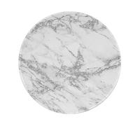 BYwenhopnbs Elegant Chic White Gray Silver Glitter Marble Round Mouse Pad, Sewn Edge Design 8 x 8 in