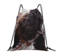 BYwenhopnbs English Cocker Spaniel Brownish White Curly DogsDrawstring Backpack Sports Gym Sackpack Water Resistant String Bag for Women Men