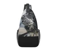 BYwenhopnbs English Cocker Spaniel Large Curly Ears BlackSling Bag for Men Crossbody Small Travel Shoulder Daypack