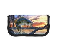 BYwenhopnbs Fish Go Fishing,Large Capacity Pencil Case, Pen Pouch Organizer Canvas Pencil Bag for Girls