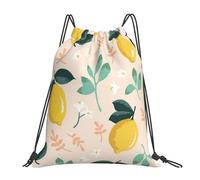 BYwenhopnbs Fresh Yellow Lemons Summer FruitsDrawstring Backpack Sports Gym Sackpack Water Resistant String Bag for Women Men