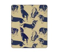 BYwenhopnbs Funny Dachshund Square Mouse Pad Sewn Edge Design 10&12in