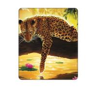 BYwenhopnbs Funny Leopard Square Mouse Pad Sewn Edge Design 10&12in