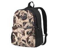 BYwenhopnbs Funny Pug PatternSchool Backpack Travel Bag for Men Women College Back Pack with 15 Laptop Compartmen