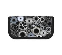 BYwenhopnbs Gear Metal Rendering Technology Digital Art，Large Capacity Pencil Case, Pen Pouch Organizer Canvas Pencil Bag for Girls