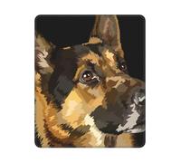 BYwenhopnbs German Shepherd 2 Square Mouse Pad Sewn Edge Design 10&12in