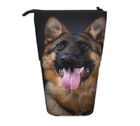 BYwenhopnbs German Shepherd 3 Stand up Pencil case Holder, Telescopic Pencil Bag