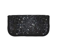 BYwenhopnbs Glitter Galaxy Printed Not Real Glitter，Large Capacity Pencil Case, Pen Pouch Organizer Canvas Pencil Bag for Girls