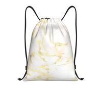 BYwenhopnbs Gold Marble Blank Modern Elegant Drawstring Bag String Bag Lightweight Gym Backpack for Men Women