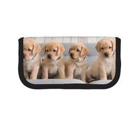 BYwenhopnbs Golden Retriever Dogs Puppies Labrador Dogs，Large Capacity Pencil Case, Pen Pouch Organizer Canvas Pencil Bag for Girls