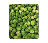 BYwenhopnbs Green Brussel Sprout Print Square Mouse Pad Sewn Edge Design 10&12in