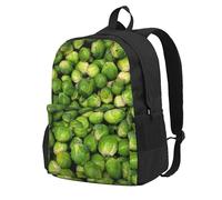 BYwenhopnbs Green Brussel Sprout PrintSchool Backpack Travel Bag for Men Women College Back Pack with 15 Laptop Compartmen