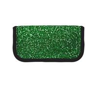 BYwenhopnbs Green Sequin Sparkle,Large Capacity Pencil Case, Pen Pouch Organizer Canvas Pencil Bag for Girls