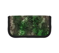 BYwenhopnbs Green Snake Printed,Large Capacity Pencil Case, Pen Pouch Organizer Canvas Pencil Bag for Girls