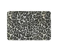BYwenhopnbs Grey And Black Leopard Patternfront door Mat, Bathroom Rugs Non Slip Washable indoor doormat, 24"x16"