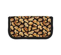 BYwenhopnbs Grilled Cheese Sandwiches，Large Capacity Pencil Case, Pen Pouch Organizer Canvas Pencil Bag for Girls