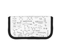 BYwenhopnbs Hand Drawn Chemical Formula，Large Capacity Pencil Case, Pen Pouch Organizer Canvas Pencil Bag for Girls