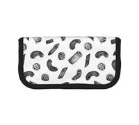 BYwenhopnbs Hand Drawn Pasta，Large Capacity Pencil Case, Pen Pouch Organizer Canvas Pencil Bag for Girls