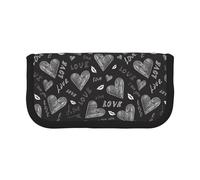 BYwenhopnbs Handwritten Hearts Words Love，Large Capacity Pencil Case, Pen Pouch Organizer Canvas Pencil Bag for Girls
