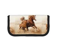 BYwenhopnbs Horses Cubs Two Run，Large Capacity Pencil Case, Pen Pouch Organizer Canvas Pencil Bag for Girls