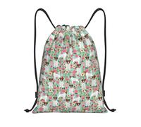 BYwenhopnbs Jack Russell Terrier Floral Drawstring Bag String Bag Lightweight Gym Backpack for Men Women