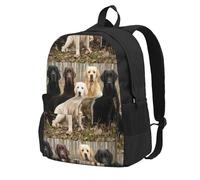 BYwenhopnbs Labrador Retrievers Dogs Black Golden White BrownSchool Backpack Travel Bag for Men Women College Back Pack with 15 Laptop Compartmen