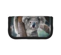 BYwenhopnbs Laid-Back Koala,Large Capacity Pencil Case, Pen Pouch Organizer Canvas Pencil Bag for Girls