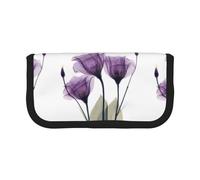 BYwenhopnbs Lavender Purple Hope Flowers,Large Capacity Pencil Case, Pen Pouch Organizer Canvas Pencil Bag for Girls