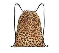 BYwenhopnbs Leopard Animal Print (2) Drawstring Bag String Bag Lightweight Gym Backpack for Men Women