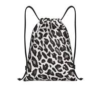 BYwenhopnbs Leopard Animal Print Drawstring Bag String Bag Lightweight Gym Backpack for Men Women