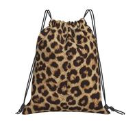 BYwenhopnbs Leopard Print (8) Drawstring Backpack Sports Gym Sackpack Water Resistant String Bag for Women Men
