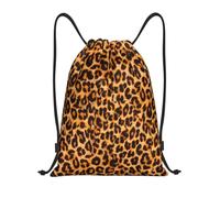 BYwenhopnbs Leopard Print Animal Skin Drawstring Bag String Bag Lightweight Gym Backpack for Men Women