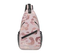 BYwenhopnbs Leopard Print Cheetah Rose GoldSling Bag for Men Crossbody Small Travel Shoulder Daypack