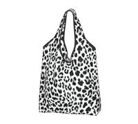 BYwenhopnbs Leopard Seamless Pattern Design Foldable Tote Bag, Waterproof Reusable Shopping Fold Up Bag for Travel