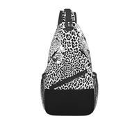 BYwenhopnbs Leopard Tiger Print Black And WhiteSling Bag for Men Crossbody Small Travel Shoulder Daypack