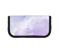 BYwenhopnbs Liquid Pastel Purple Marble，Large Capacity Pencil Case, Pen Pouch Organizer Canvas Pencil Bag for Girls