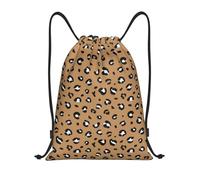 BYwenhopnbs Little Spotted Leopard Dreams Panther Animal Trend Ochre Drawstring Bag String Bag Lightweight Gym Backpack for Men Women
