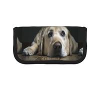 BYwenhopnbs Lovely Labrador Dog，Large Capacity Pencil Case, Pen Pouch Organizer Canvas Pencil Bag for Girls