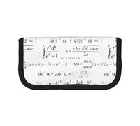 BYwenhopnbs Mathematics and Geometry School ，Large Capacity Pencil Case, Pen Pouch Organizer Canvas Pencil Bag for Girls