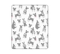 BYwenhopnbs Miniature Schnauzer Seamless Pattern Square Mouse Pad Sewn Edge Design 10&12in