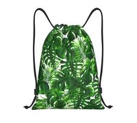 BYwenhopnbs Monstera Deliciosa Banana Palm Drawstring Bag String Bag Lightweight Gym Backpack for Men Women