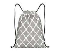 BYwenhopnbs Moroccan Grey Drawstring Bag String Bag Lightweight Gym Backpack for Men Women