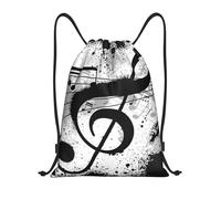 BYwenhopnbs Music Notes Drawstring Bag String Bag Lightweight Gym Backpack for Men Women