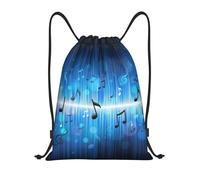 BYwenhopnbs Music Notes With Clef Drawstring Bag String Bag Lightweight Gym Backpack for Men Women