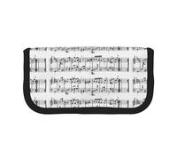 BYwenhopnbs Musical Notes On The Clef，Large Capacity Pencil Case, Pen Pouch Organizer Canvas Pencil Bag for Girls