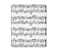 BYwenhopnbs Musical Notes On The Clef Square Mouse Pad Sewn Edge Design 10&12in