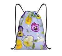 BYwenhopnbs Pansy Flowers Drawstring Bag String Bag Lightweight Gym Backpack for Men Women
