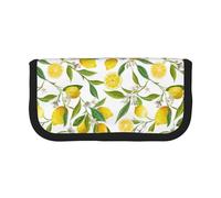 BYwenhopnbs Patterned Exotic Lemon Tree Branches,Large Capacity Pencil Case, Pen Pouch Organizer Canvas Pencil Bag for Girls