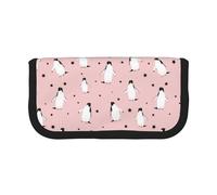 BYwenhopnbs Penguins Stars Sea Bird，Large Capacity Pencil Case, Pen Pouch Organizer Canvas Pencil Bag for Girls